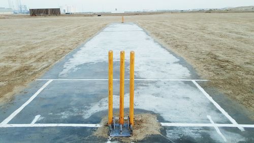 Empty cricket field