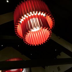 Low angle view of illuminated ferris wheel