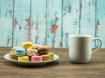 Coffee cup on table