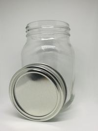 Close-up of jar on table