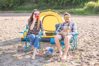 People sitting on chair