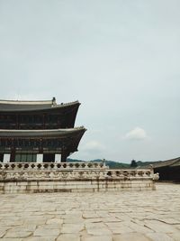 Exterior of historic building against sky
