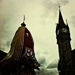 Low angle view of church against sky