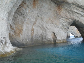 Rock formations in sea