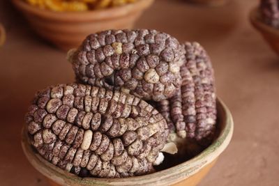 Close-up of bread in plate