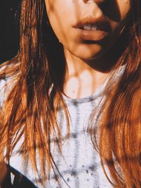 Close-up portrait of a beautiful young woman