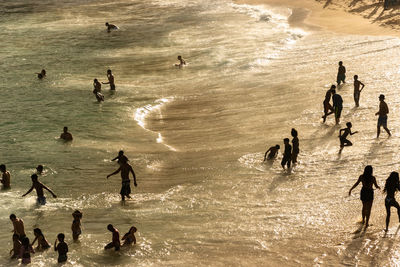 Group of people on beach