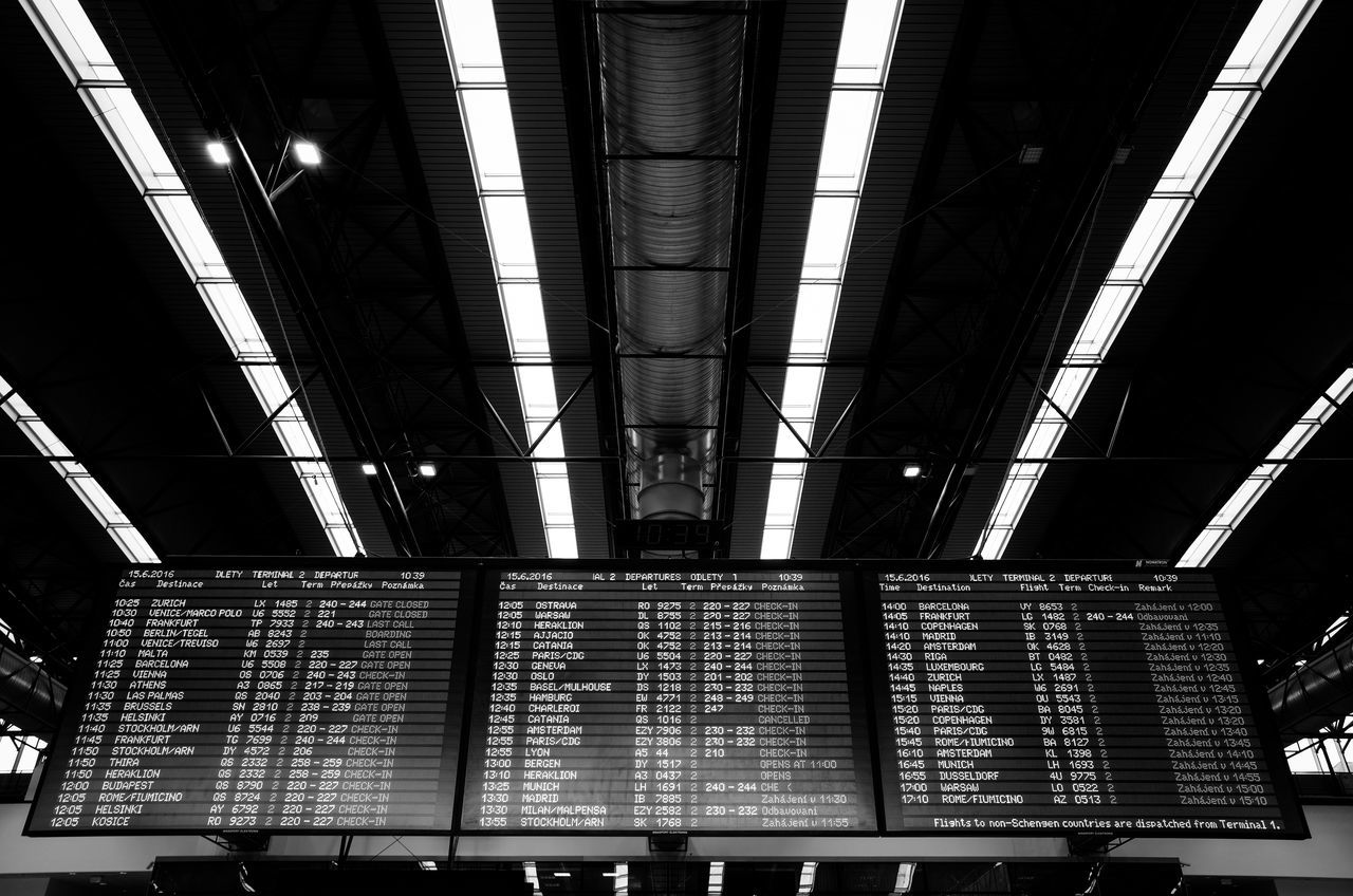 Airport black and white