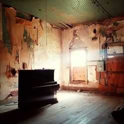 Interior of abandoned house