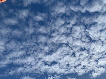 Low angle view of clouds in sky