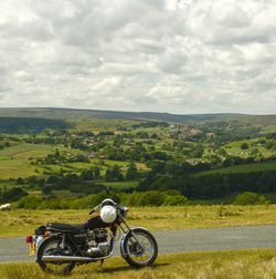 Motorbike on moorland 