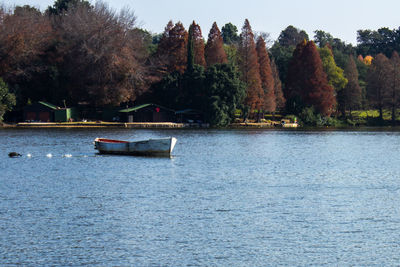 View of boats in sea