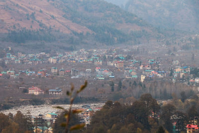 High angle view of townscape