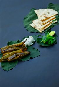 Close-up of food on table