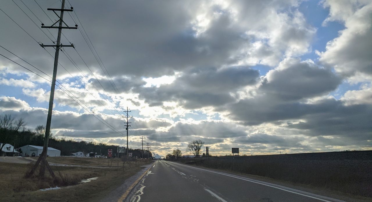 ROAD AGAINST SKY DURING SUNSET