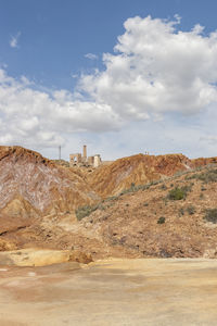 Scenic view of desert against sky