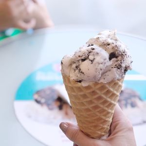 Close-up of ice cream in plate