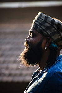 Young man on sunshine