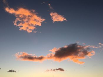 Low angle view of cloudy sky