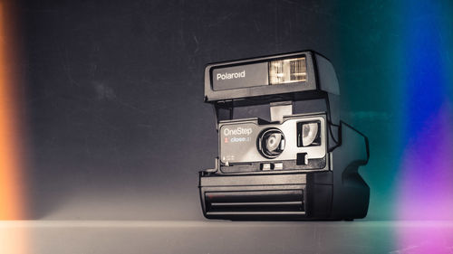 Close-up of telephone booth