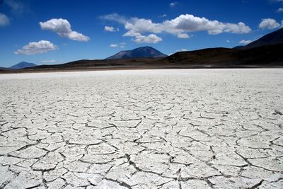 Scenic view of desert against sky