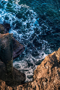 Rock formation in sea