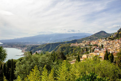 Panoramic view of townscape against sky