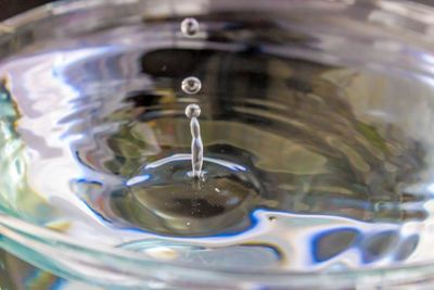 Close-up of water splashing in water