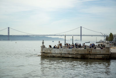 View of suspension bridge