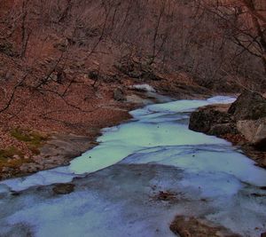 Stream flowing through rocks