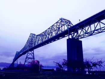 Low angle view of bridge against sky