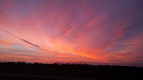 Sunset over landscape