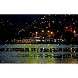 View of illuminated cityscape at night