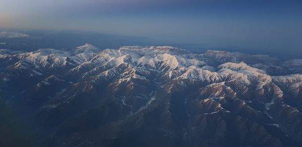 Scenic view of dramatic landscape against sky