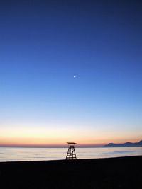 Scenic view of sea against sky at sunset