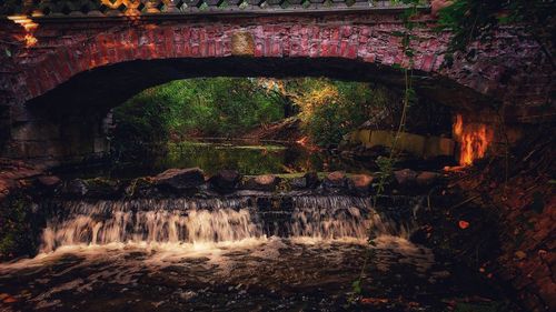 View of old arch bridge