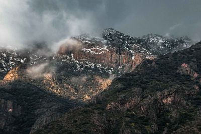 Panoramic view of landscape and mountains