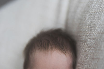 Close-up of cute baby hair