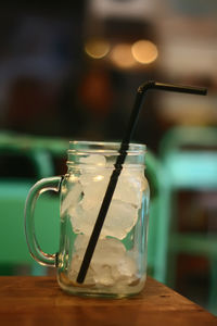 Close-up of drink on table