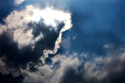 Low angle view of clouds in sky