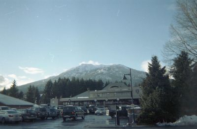 Snow covered mountain range