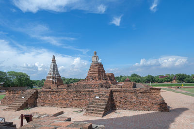 View of temple against cloudy sky