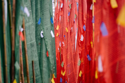 Full frame shot of prayer flags