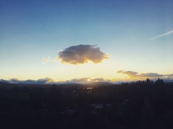 Panoramic view of sky at sunset