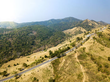 Scenic view of landscape against clear sky