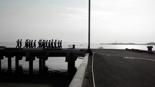 View of pier over sea