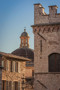 Low angle view of cathedral against clear sky