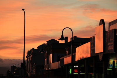 Buildings against sky during sunrise