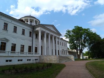 Exterior of building against sky in city