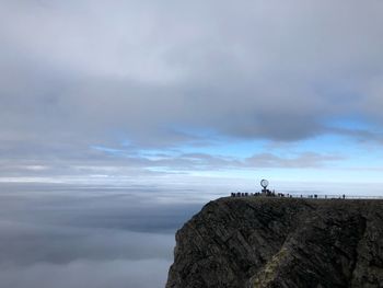 Scenic view of rock formations against sky